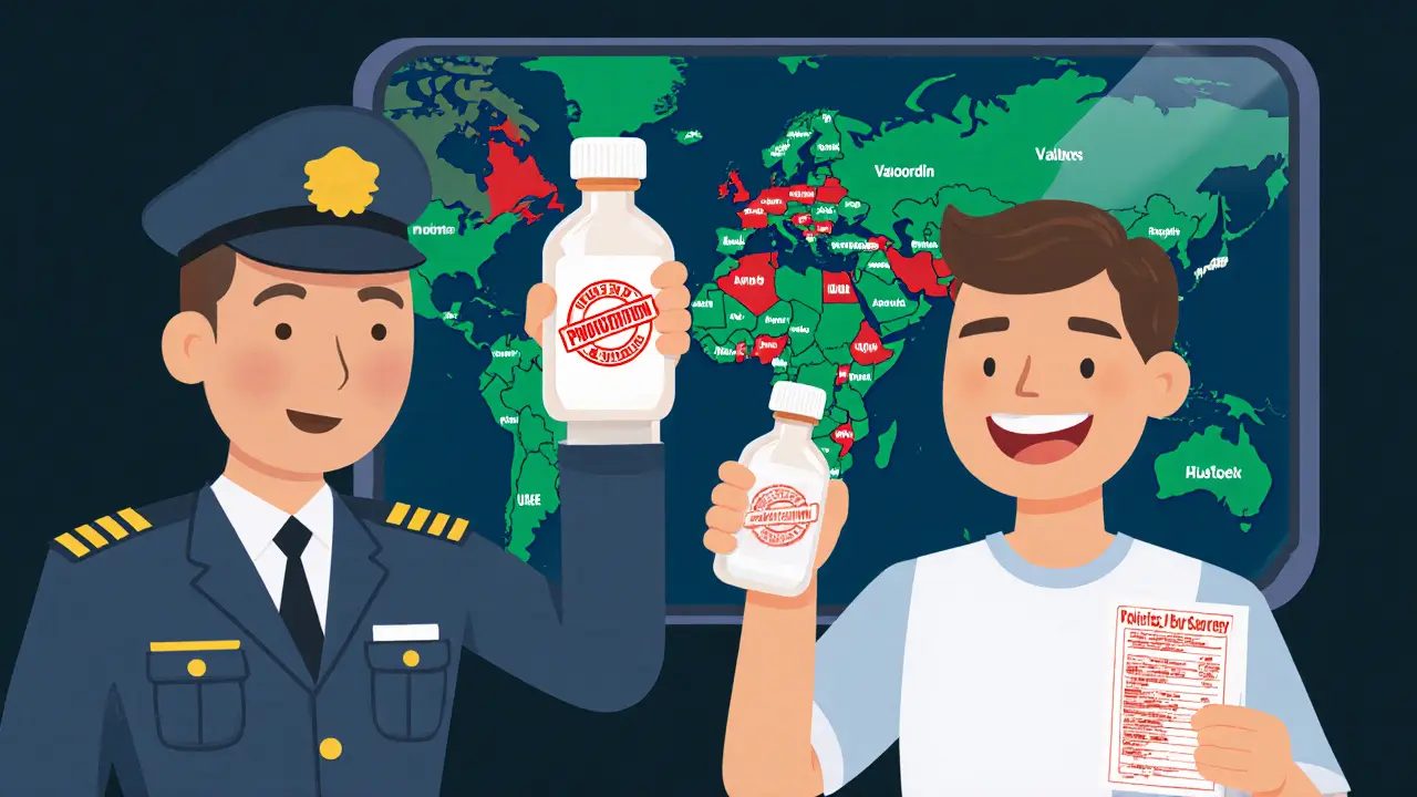 Таможенник конфискует Корвалол, а турист держит безопасную замену — валокордин с английской этикеткой.