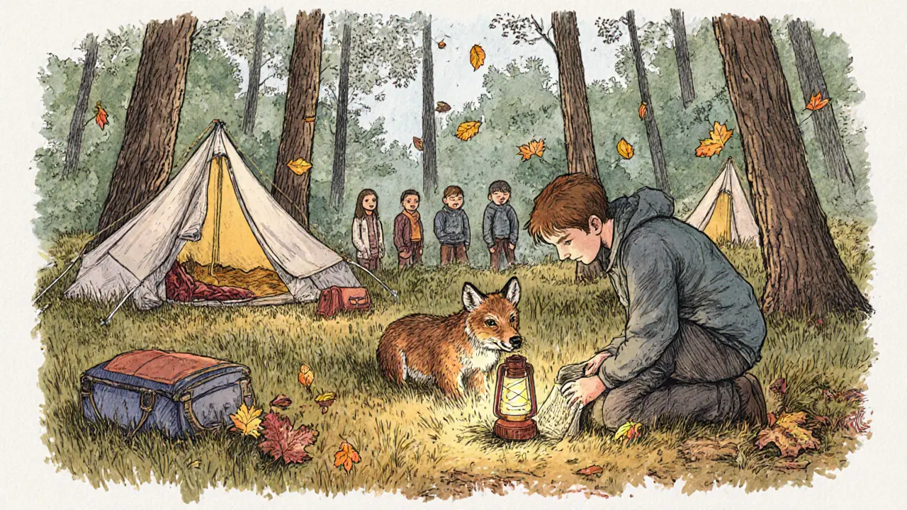 Волонтёр в России помогает учёному пометить редкого соболя в лесу.