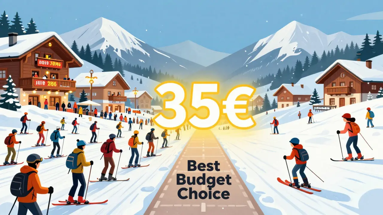 Сравнение дорогих Альп и доступных Словакии: семья счастлива, цены низкие, снег есть.