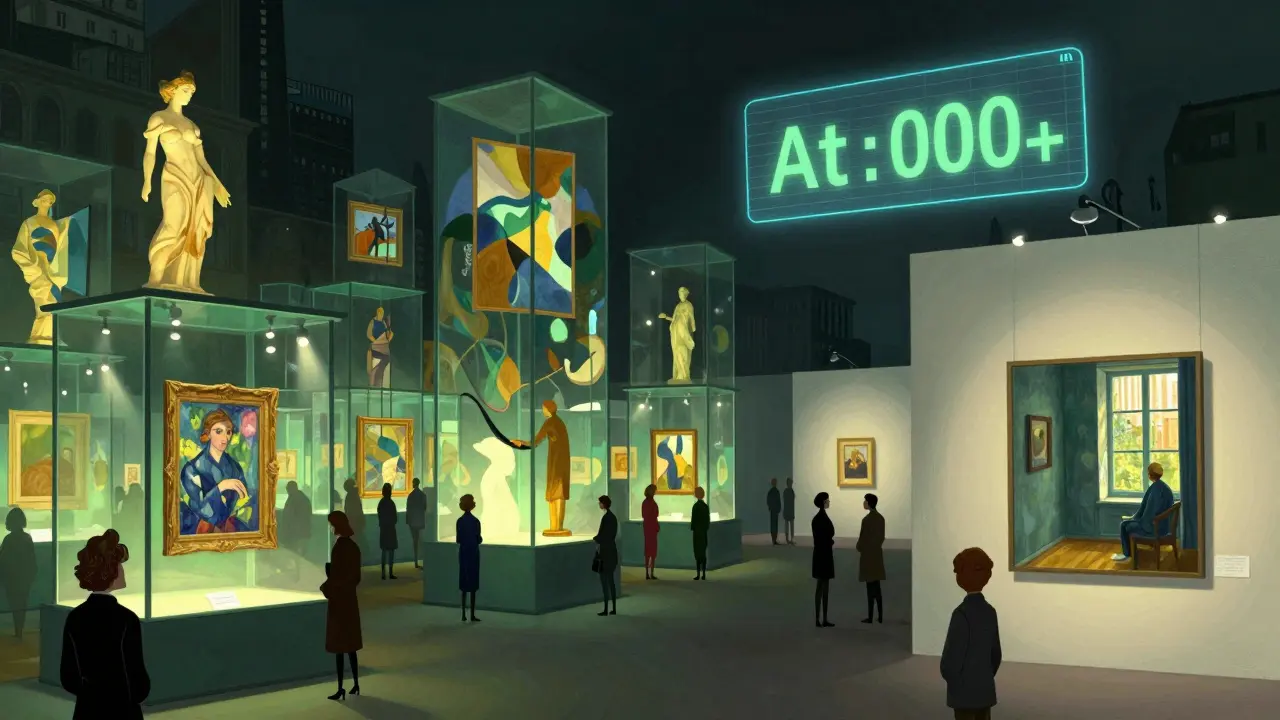 Ночной арт-рынок Базеля с пульсирующими скульптурами, коллекционерами и тихими интерьерами Хаммерсхея.