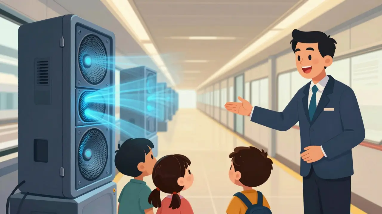 Автоматический и человеческий голоса в системе оповещения