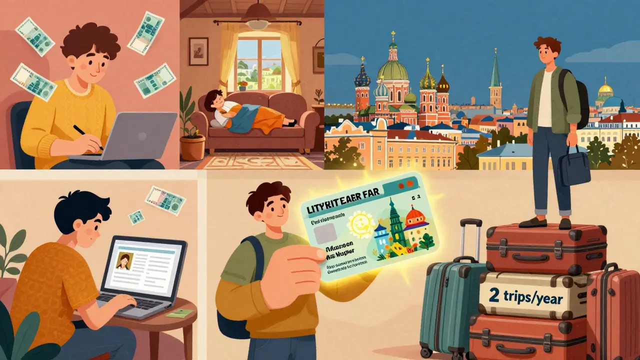 Коллаж из путешествий: копирайтинг, каучсерфинг, туристическая карта и дешевые направления.