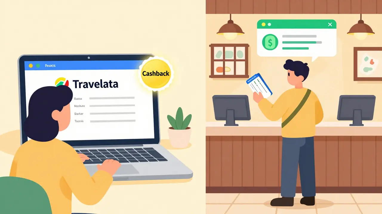 Оплата тура на сайте с меткой кэшбэк и получение награды в отеле