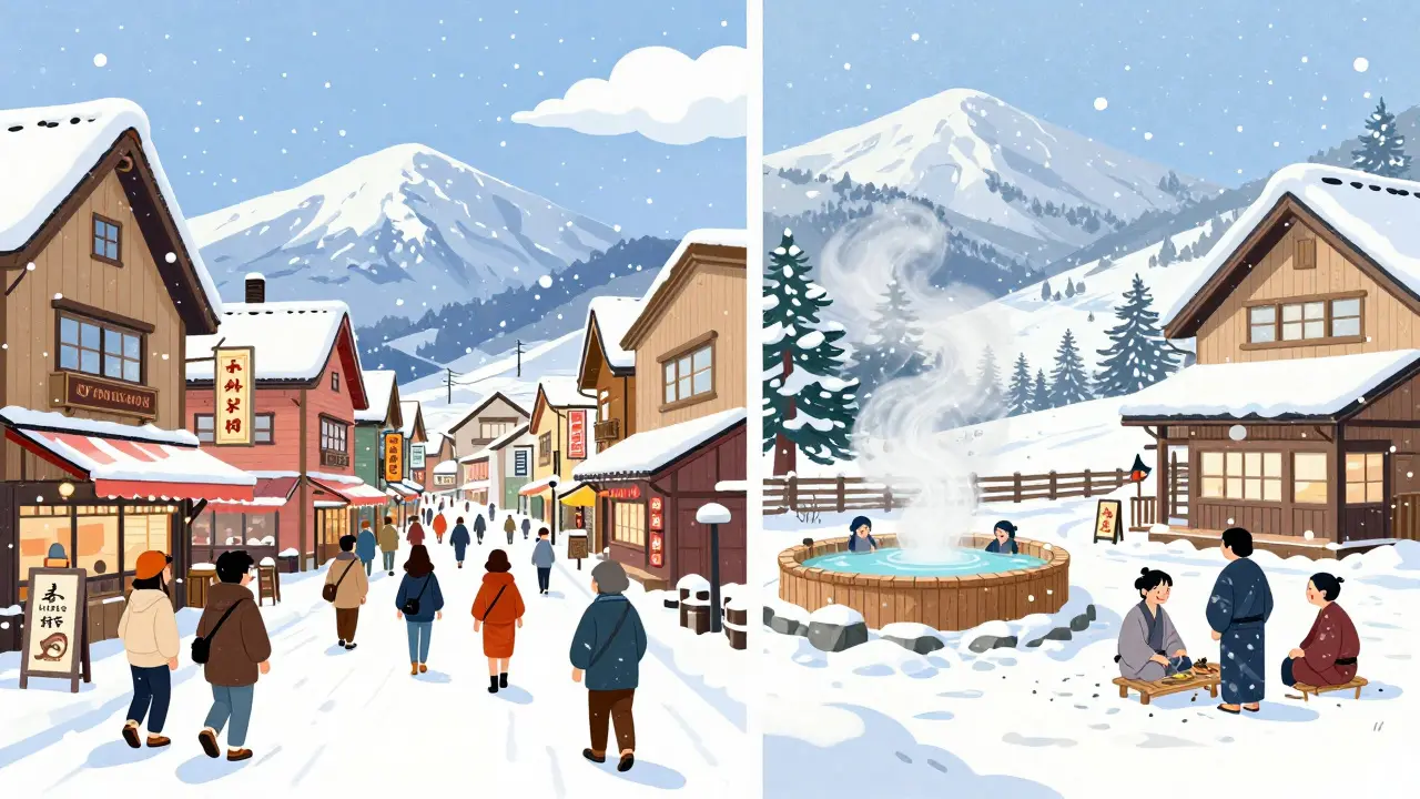 Сравнение Нисэко и Хакубы: оживлённый курорт с западным уклоном и уютная японская деревня с онсэн.