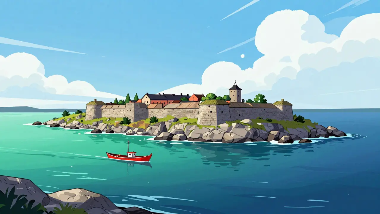 Крепость Ваксхольм и изумрудные воды Стокгольмского архипелага