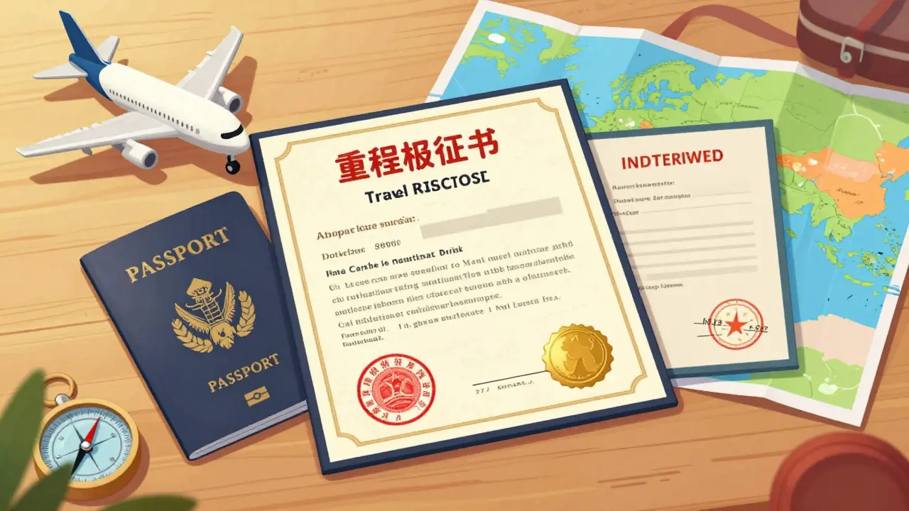 Набор документов для путешествия: паспорт, свидетельство о рождении и согласие