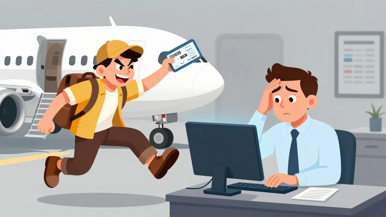 Счастливый пассажир летит в отпуск из-за ошибки в цене билета