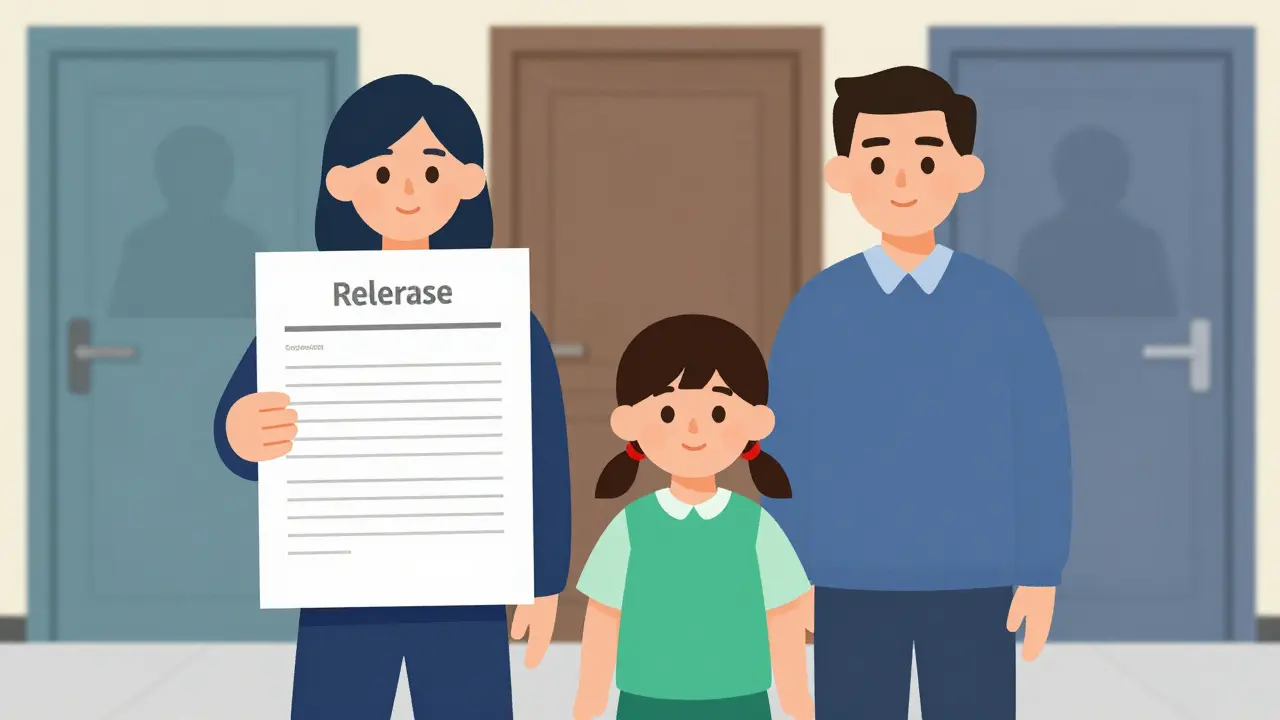 Иллюстрация модели релиза и согласия родителей для съемки детей