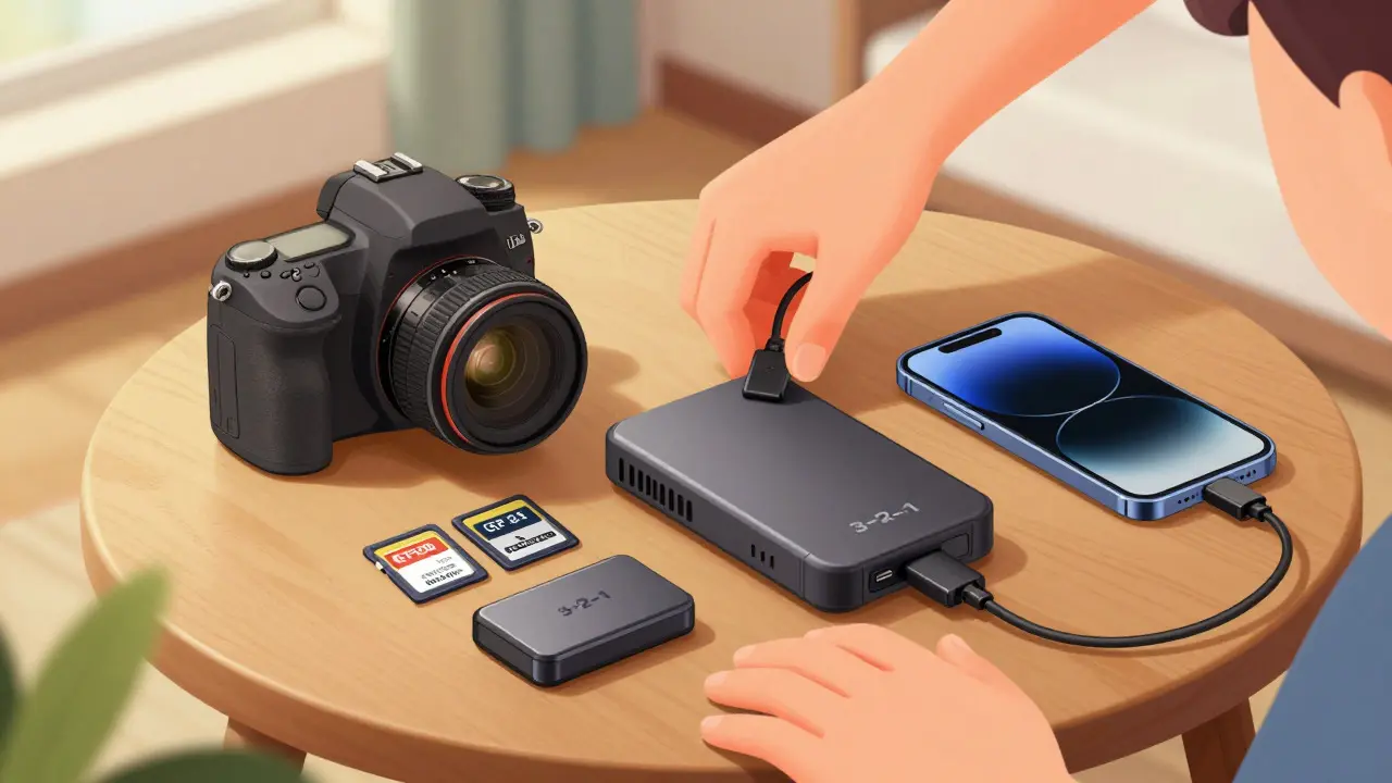 Резервное копирование фото на SSD и телефон в номере отеля